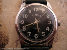 Load image into Gallery viewer, Fortis Black Military Style Dial, Manual, 32.5mm