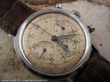 Load image into Gallery viewer, 3 Register Gallet Chronograph with Original Patina Dial and Rare Excelsior Park Movement, Manual, Huge 37mm