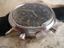 Load image into Gallery viewer, Rare All Original Gallet MultiChron 12 'Jim Clark' Black Military-Style Dial Chronograph, Manual, Huge 38mm