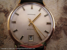 Load image into Gallery viewer, Garrard 9K Gold Stunner with Date at Six and Original Box, Automatic, Large 34mm