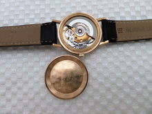 Load image into Gallery viewer, Garrard 9K Gold Stunner with Date at Six and Original Box, Automatic, Large 34mm
