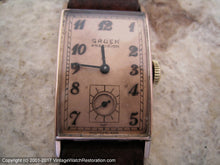 Load image into Gallery viewer, Gruen Precision with Salmon Dial in Rose Gold Curvex Case, Manual, 20x37.5mm
