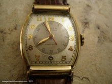 Load image into Gallery viewer, Gruen Two-Tone Doctor's Precision in a Barrel Shaped Case , Manual, 26x39mm