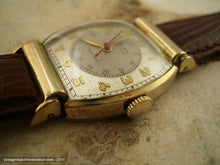 Load image into Gallery viewer, Gruen Two-Tone Doctor's Precision in a Barrel Shaped Case , Manual, 26x39mm