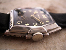 Load image into Gallery viewer, Gruen Guild Black Dial in Fantastic Deco Case, Manual, 27x34mm