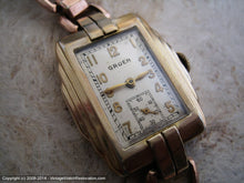 Load image into Gallery viewer, Early Gruen Art Deco Stepped Case with Period Bracelet, Manual, 25x39mm