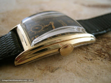 Load image into Gallery viewer, Black Dial Large Format Gruen Veri-Thin Curvex, Manual, 25x38mm