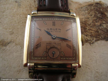 Load image into Gallery viewer, Two-Tone Salmon-White Gruen Veri-Thin Square, Manual, 26x26mm