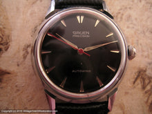 Load image into Gallery viewer, NOS Gruen Precision Black Dial Autowind, Manual, 34mm
