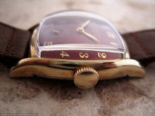 Load image into Gallery viewer, Gruen Veri-Thin Tonneau with Ruby Red Dial, Manual, 27.5x37.5mm