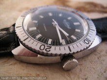 Load image into Gallery viewer, Gruen Guildcraft Divers Style Black Dial, Manual, Very Large 36.5mm