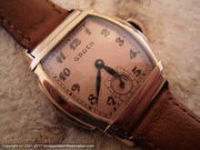 Load image into Gallery viewer, Gruen Salmon Dial Deco Case, Manual, 28x35mm