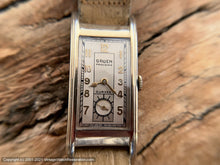 Load image into Gallery viewer, Gruen Precision Curvex Two Tone Dial in Elongated Case and Original Box, Manual, 20x46mm