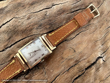 Load image into Gallery viewer, Gruen 14K Gold Curvex Precision Geometric Deco Lugs, Beveled Crystal, Manual, 23x41.5mm