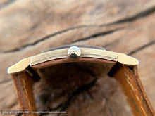Load image into Gallery viewer, Gruen 14K Gold Curvex Precision Geometric Deco Lugs, Beveled Crystal, Manual, 23x41.5mm