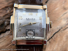 Load image into Gallery viewer, Gruen Verithin Silver Dial with Art Deco Case and Beveled Crystal, Manual, 28x37mm