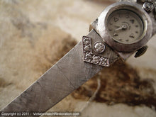 Load image into Gallery viewer, Hamilton 14K White Gold Case with Diamond Chevrons, Manual, 15x15mm