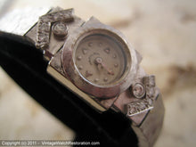 Load image into Gallery viewer, Hamilton 14K White Gold Case with Diamond Chevrons, Manual, 15x15mm