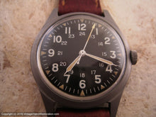 Load image into Gallery viewer, Military Vietnam-Era Gruen 24-Hour Black Dial GG-W-113, Manual, 35mm