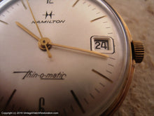 Load image into Gallery viewer, Perfect Silver Dial Hamilton Thin-O-Matic with Date, Automatic, Large 34mm