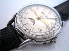 Load image into Gallery viewer, Helbros Moonphase Triple Calendar, Manual, Large 35mm