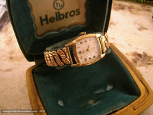 Load image into Gallery viewer, Mint NOS Helbros Tonneau Square in Original Box, Manual, 28x37mm