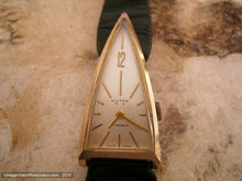 Load image into Gallery viewer, Amazing Ladies Triangular Gold Filled Hilton with Original Bracelet, Manual, Triagular