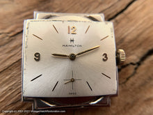 Load image into Gallery viewer, Hamilton Silver Dial TV Shape 'Mid Century' Rectangular Case, Manual, 27.5x35mm