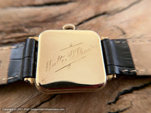 Load image into Gallery viewer, Hamilton 1940s Germanic Gothic Deco Dial with ΛΧΑ in Rounded Square Case, Manual, 28mm