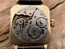 Load image into Gallery viewer, Hamilton 1940s Germanic Gothic Deco Dial with ΛΧΑ in Rounded Square Case, Manual, 28mm