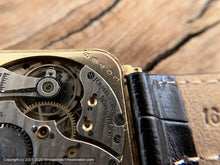 Load image into Gallery viewer, Hamilton 1940s Germanic Gothic Deco Dial with ΛΧΑ in Rounded Square Case, Manual, 28mm