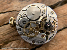 Load image into Gallery viewer, Hamilton WWII Era with Gothic-Style Numbers with Railroad Minute Markers in Bold Lug Case, Manual, 29mm