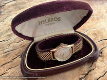 Load image into Gallery viewer, Helbros Magnificent Two-Tone Dial in Rose Gold Case with Bracelet and Original Box, Manual, 29.5mm