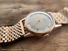 Load image into Gallery viewer, Helbros Magnificent Two-Tone Dial in Rose Gold Case with Bracelet and Original Box, Manual, 29.5mm