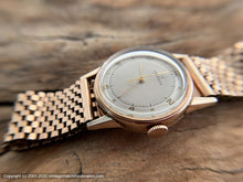 Load image into Gallery viewer, Helbros Magnificent Two-Tone Dial in Rose Gold Case with Bracelet and Original Box, Manual, 29.5mm