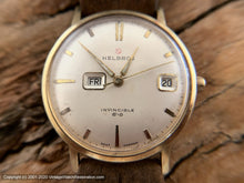 Load image into Gallery viewer, Helbros 'Invincible' Day Date in Cool Dial Layout, Manual, Large 35mm