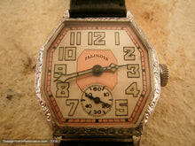 Load image into Gallery viewer, Octagonal White Gold Filled 2-Tone Illinois, Manual, 31x39mm