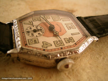 Load image into Gallery viewer, Octagonal White Gold Filled 2-Tone Illinois, Manual, 31x39mm