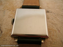 Load image into Gallery viewer, Rare Deco Style Square 14K White Gold Filled Illinois, Manual, 27x27mm