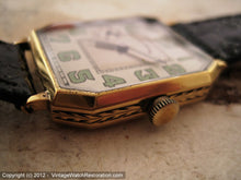 Load image into Gallery viewer, Oversize Illinois 'Tivoli' Cut Corner Embossed Case, Manual, Very Large 27.5x39mm