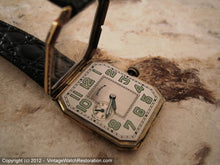 Load image into Gallery viewer, Oversize Illinois 'Tivoli' Cut Corner Embossed Case, Manual, Very Large 27.5x39mm