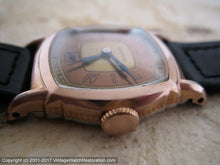 Load image into Gallery viewer, Illinois Two-Tone Copper and Bronze Dial with Red Gold Case, Manual, 28x37mm