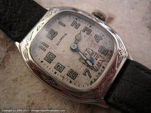 Load image into Gallery viewer, Illinois 'Beau Brummel' with Southwestern Indian Motif 14K White GF Case, Manual, 28x38mm