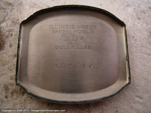 Load image into Gallery viewer, Illinois 'Beau Brummel' with Southwestern Indian Motif 14K White GF Case, Manual, 28x38mm