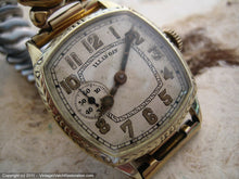 Load image into Gallery viewer, Square Cushion Illinois with Original Dial in Decorative Case, Manual, 27x35mm