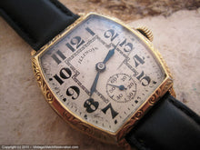 Load image into Gallery viewer, Huge Ornate Gold 'Whippet' Barrel Shape Illinois, Manual, 31x37mm