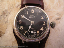 Load image into Gallery viewer, Fabulous Black Dial Ingersoll Wrist Radiolite, Manual, Huge 39mm