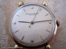 Load image into Gallery viewer, 18K IWC with Creamy Yellow Dial and Stunning Tear Drop Lugs, Manual, Large 35.5mm