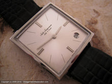 Load image into Gallery viewer, Large Square Jules Jurgensen with Unusual Date Set at 4:30, Manual, 30x30mm
