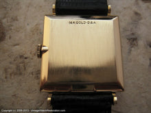 Load image into Gallery viewer, Minty Square 'TV Style' LeCoultre in 14K Gold Case, Manual, 26x26mm